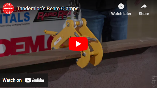 Screenshot of Tandemloc's Beam Clamps YouTube Video